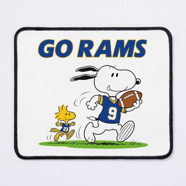 Item preview, Snoopy & Woodstock Los Angeles Rams Football Retro F473 designed and sold by GLUVY-THEME.