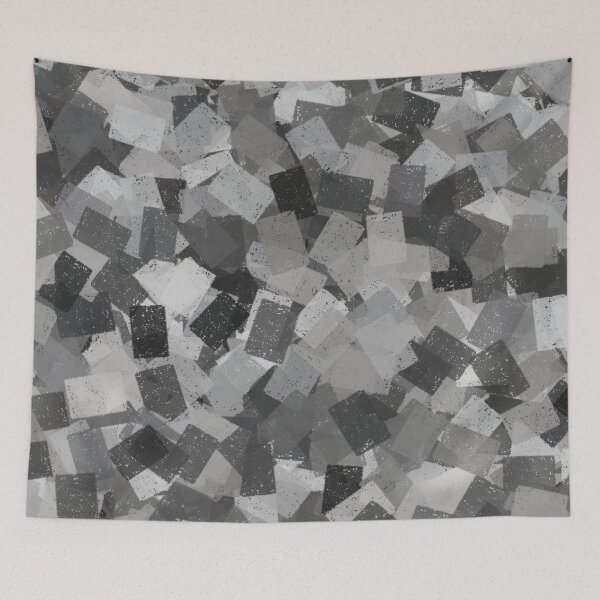 Aperçu de l'œuvre Cubisme abstrait Gris Noir Blanc Motif créée et vendue par ArtbyDebbieC.