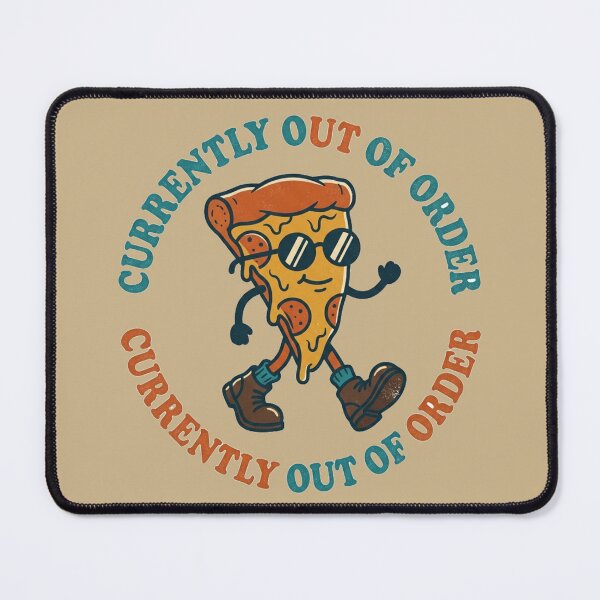 Item preview, Currently Out Of Order Retro Pizza Mascot Art designed and sold by Fine-Arts-Lab.