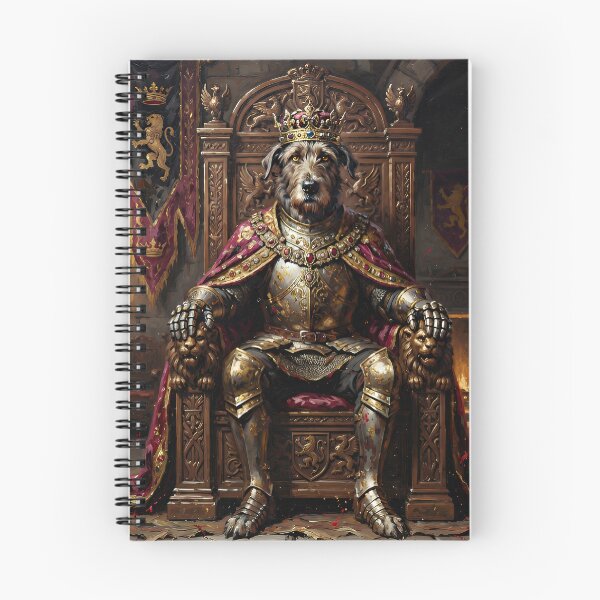 Item preview, Medieval Dog King on Throne | Regal Fantasy Warrior Dog Portrait designed and sold by cr6zym1nd.