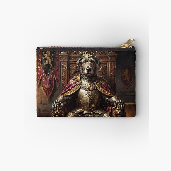Item preview, Medieval Dog King on Throne | Regal Fantasy Warrior Dog Portrait designed and sold by cr6zym1nd.