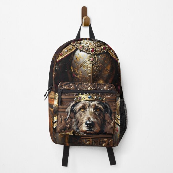Item preview, Medieval Dog King on Throne | Regal Fantasy Warrior Dog Portrait designed and sold by cr6zym1nd.
