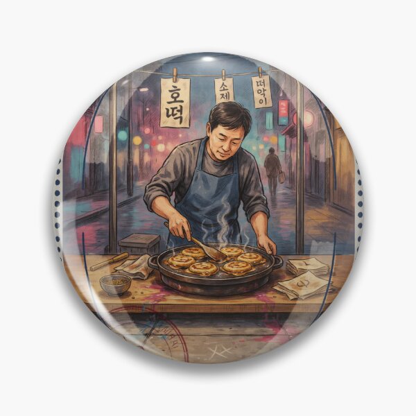 Item preview, Seoul Hotteok Street Stall — Korean Dessert Art designed and sold by stickercuffs.