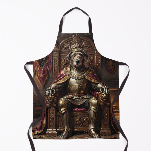 Item preview, Medieval Dog King on Throne | Regal Fantasy Warrior Dog Portrait designed and sold by cr6zym1nd.