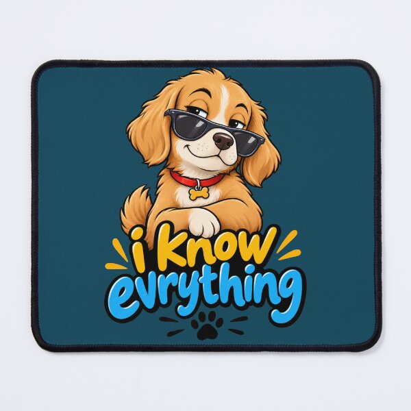 Item preview, I Know Everything Cute Dog Wearing Sunglasses Funny Animal Lover Gift Classic T-Shirt designed and sold by SeJaa.