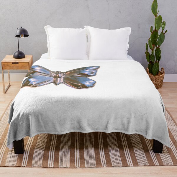 Item preview, Chrome Butterfly Aesthetic Y2K Digital Art designed and sold by NicolasGlowArt.