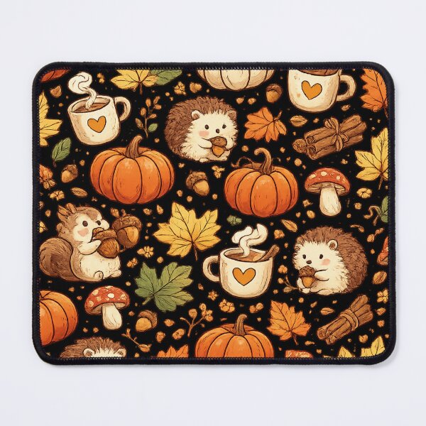 Item preview, Cozy Autumn Seamless Pattern Cottagecore Collage designed and sold by BeardWave.