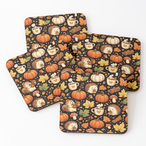 Item preview, Cozy Autumn Seamless Pattern Cottagecore Collage designed and sold by BeardWave.