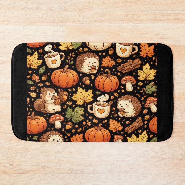 Item preview, Cozy Autumn Seamless Pattern Cottagecore Collage designed and sold by BeardWave.