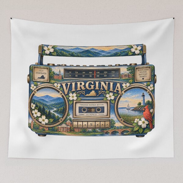Item preview, Virginia Gen X Boom Box designed and sold by Whimspired By Paxx.