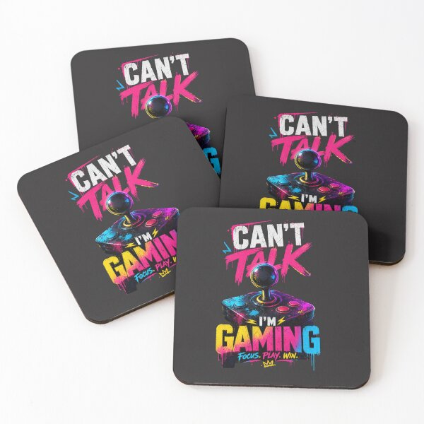 Item preview, Can't Talk I'm Gaming Funny Gamer | Retro Arcade Joystick Gamer Gift designed and sold by StyxIND.