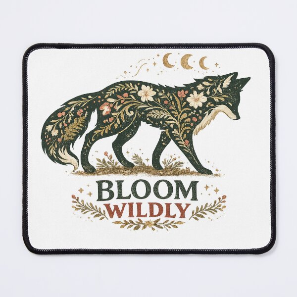 Item preview, Bloom Wildly Floral Fox Celestial Moon Woodland Botanical Art Design designed and sold by inkoutninja.