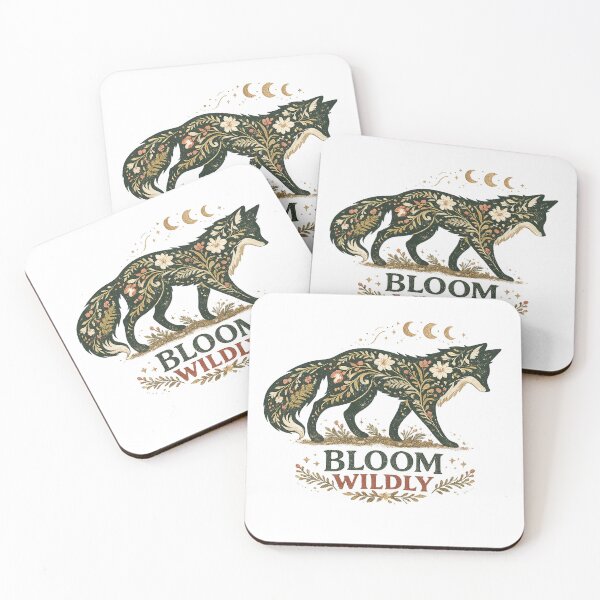 Item preview, Bloom Wildly Floral Fox Celestial Moon Woodland Botanical Art Design designed and sold by inkoutninja.