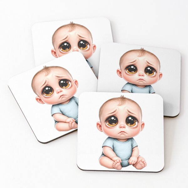 Item preview, White Baby Boy Sad: Tender Eyes Collection  designed and sold by EscapeArtist13.
