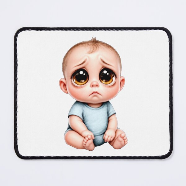 Item preview, White Baby Boy Sad: Tender Eyes Collection  designed and sold by EscapeArtist13.