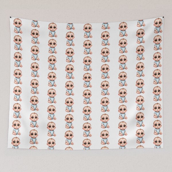Item preview, White Baby Boy Sad: Tender Eyes Collection  designed and sold by EscapeArtist13.