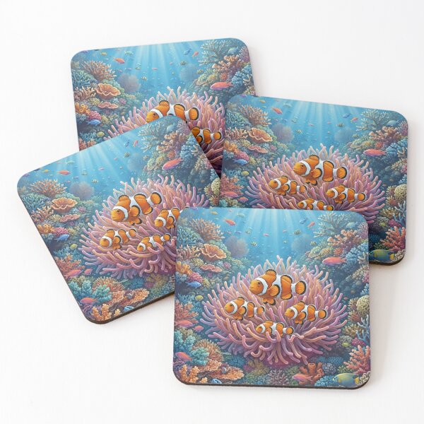 Item preview, Coral Reef Symphony Wall Art – Vibrant Tropical Ocean Marine Life Illustration  Coastal Decor designed and sold by ZyxDes.