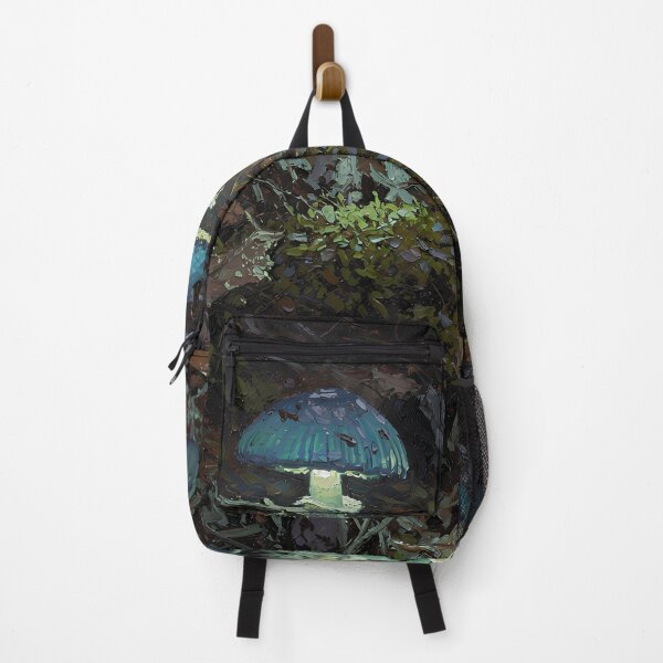 Item preview, Enchanted Blue Mushroom Forest | Dark Fantasy Woodland Fungi Art designed and sold by cr6zym1nd.