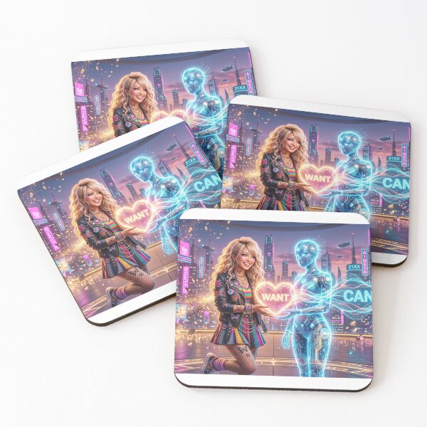 Item preview, Human & AI Connection - Cyber Gyaru Hologram Heart in Neo-Shibuya designed and sold by Zen Motif Japan.