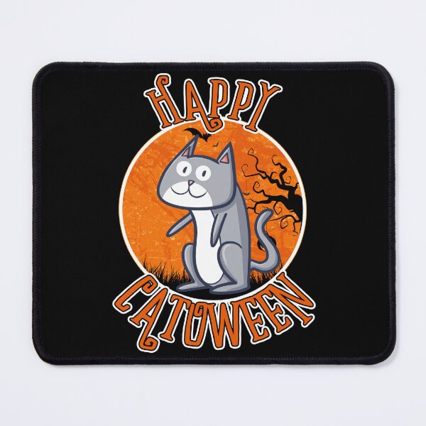 Item preview, Happy Catoween Cute Grey Cat Halloween Gift designed and sold by Say It With Ink.