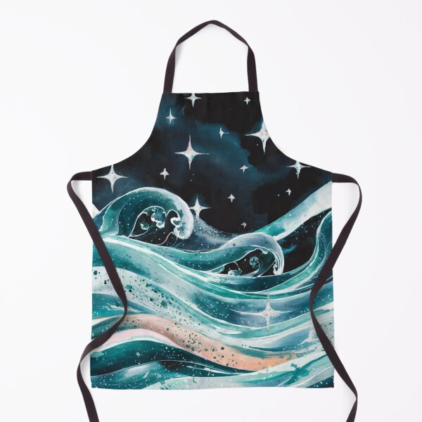 Item preview, Mystical Ocean Waves Under a Starry Night Sky designed and sold by NatArtSA.