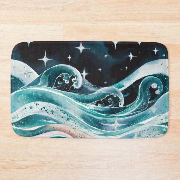 Item preview, Mystical Ocean Waves Under a Starry Night Sky designed and sold by NatArtSA.