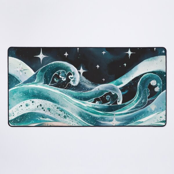 Item preview, Mystical Ocean Waves Under a Starry Night Sky designed and sold by NatArtSA.