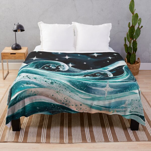 Item preview, Mystical Ocean Waves Under a Starry Night Sky designed and sold by NatArtSA.