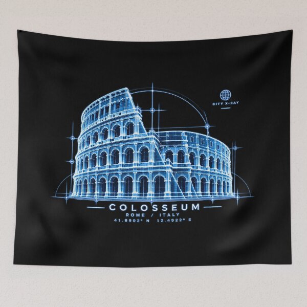 Item preview, Colosseum Rome X-Ray Architecture Blueprint designed and sold by CITY-XRAY.