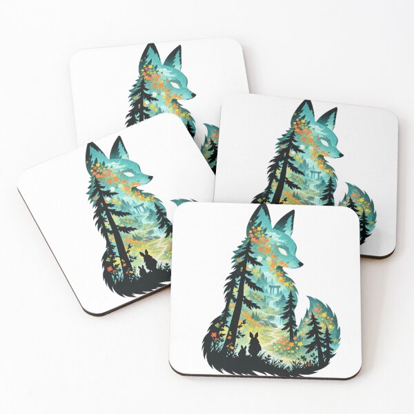Item preview, Fox silhouette with torii gate and forest designed and sold by LongIslandDesgn.