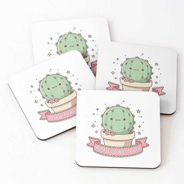 Item preview, Please Do Not Touch Cute Kawaii Cactus Art designed and sold by Fine-Arts-Lab.