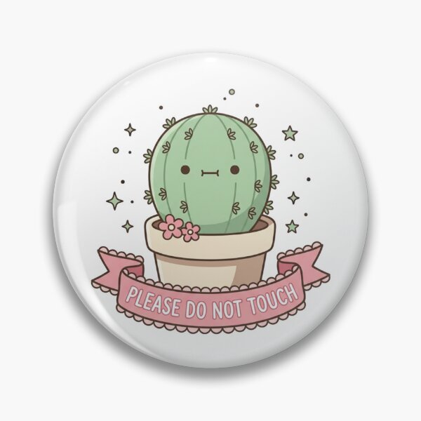 Item preview, Please Do Not Touch Cute Kawaii Cactus Art designed and sold by Fine-Arts-Lab.