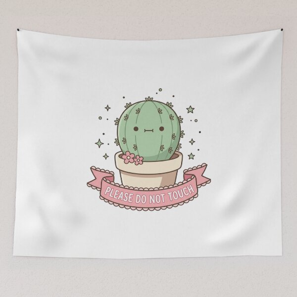 Item preview, Please Do Not Touch Cute Kawaii Cactus Art designed and sold by Fine-Arts-Lab.