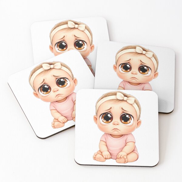 Item preview, White Baby Girl Sad: Tender Eyes Collection  designed and sold by EscapeArtist13.