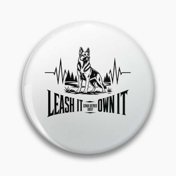 Item preview, Leash It Own It German Shepherd Energy | GSD Dog Lover Heartbeat designed and sold by StyxIND.