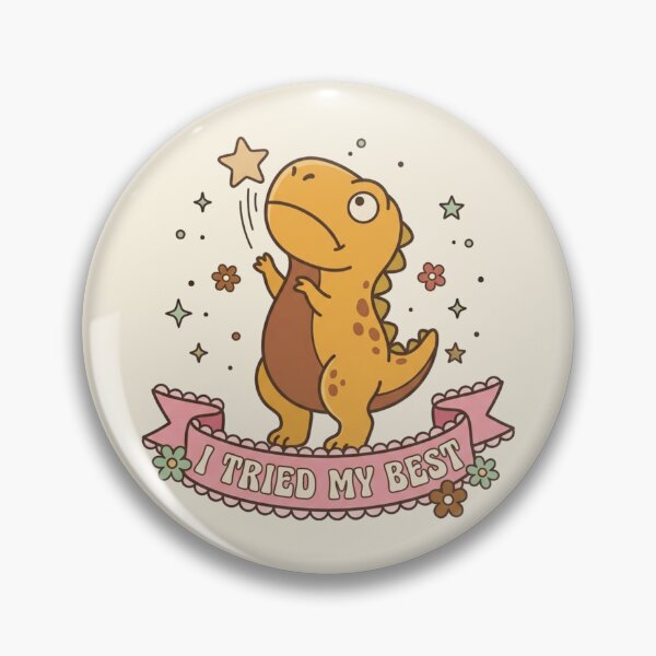 Item preview, I Tried My Best Cute Stressed Dinosaur Art designed and sold by Fine-Arts-Lab.