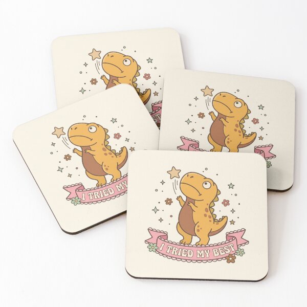 Item preview, I Tried My Best Cute Stressed Dinosaur Art designed and sold by Fine-Arts-Lab.