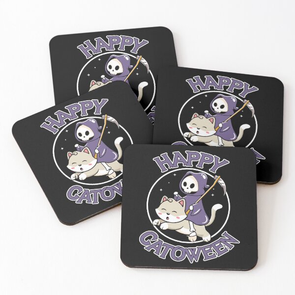Item preview, Happy Catoween Cute Reaper Riding Cat Lover Gift designed and sold by Say It With Ink.