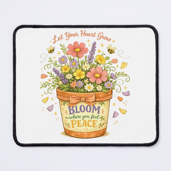 Item preview, Let Your Heart Grow Bloom Where You Feel Peace Floral Garden Art designed and sold by inkoutninja.