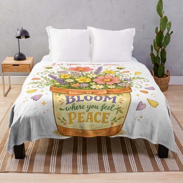 Item preview, Let Your Heart Grow Bloom Where You Feel Peace Floral Garden Art designed and sold by inkoutninja.