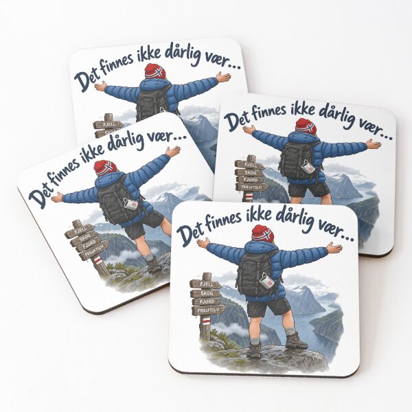 Item preview, Det finnes ikke dårlig vær – Norwegian Hiking designed and sold by PRINTIONAL.