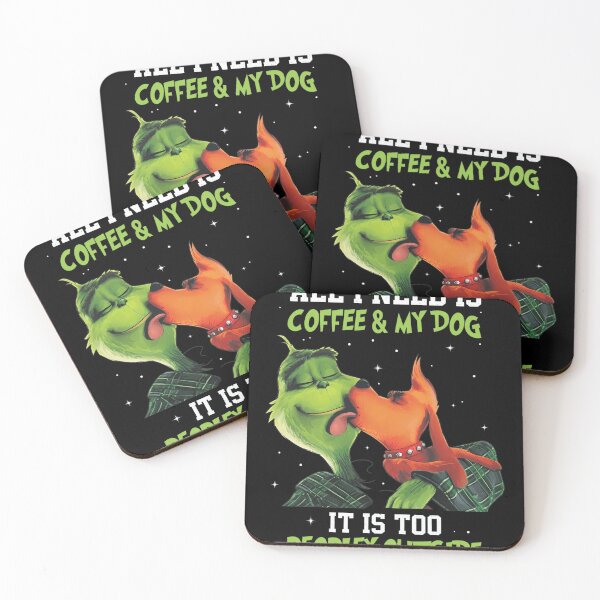 Item preview, Grinch Dog Coffee Peopley Outside Holiday designed and sold by CLARIDERS.