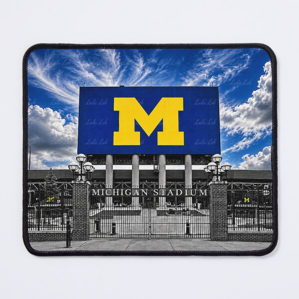 Item preview, Michigan Stadium Maize and Blue Dramatic Sky designed and sold by LuluLeb.