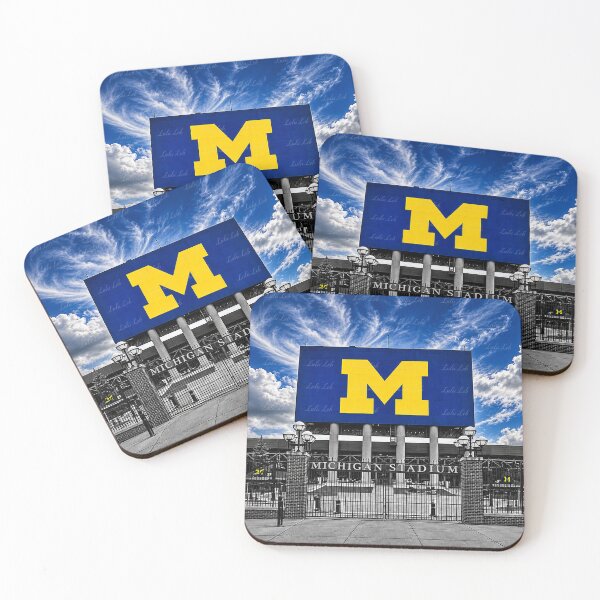 Item preview, Michigan Stadium Maize and Blue Dramatic Sky designed and sold by LuluLeb.