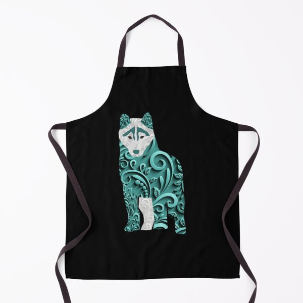 Item preview, Turquoise Floral Filigree Wolf Silhouette Art designed and sold by WilmaKindle.