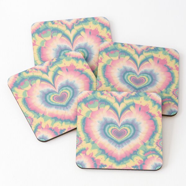 Item preview, Pastel Tie Dye Heart Hippie Pattern designed and sold by NatArtSA.