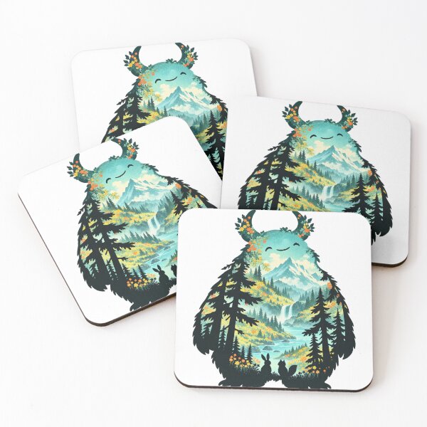 Item preview, Lovable mountain yeti with squirrels designed and sold by LongIslandDesgn.