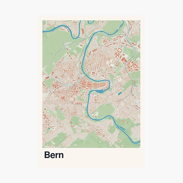 Item preview, Bern Minimalistic Map Art designed and sold by MapsNerd.
