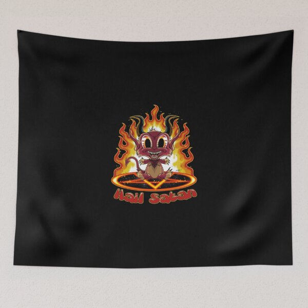 Item preview, Cute Cartoon Red Devil and Fire Ring designed and sold by WilmaKindle.