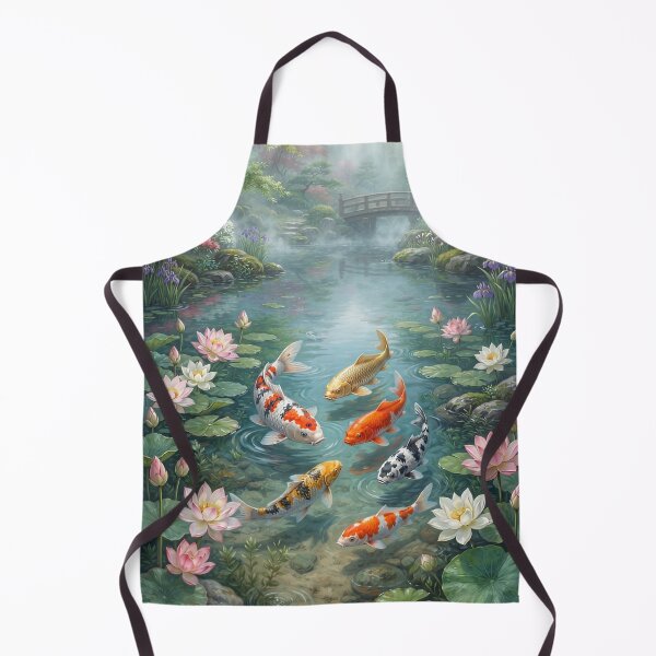 Item preview, Koi Dream Pond – Japanese Koi Fish Botanical Water Garden Wall Art designed and sold by ZyxDes.